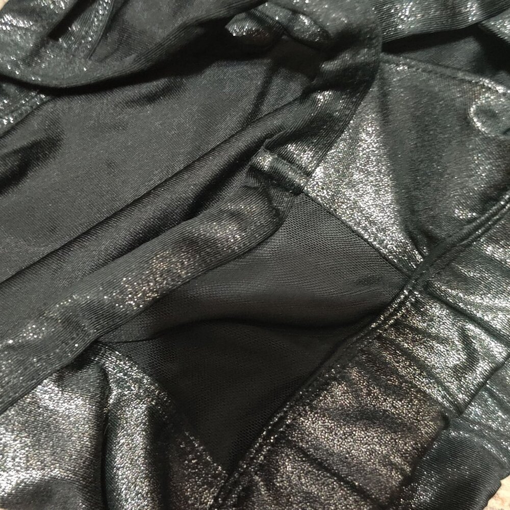 JoyLab S Metallic Black High Neck Racerback Sports Bra Dance Y2K Club Festival - Picture 5 of 5